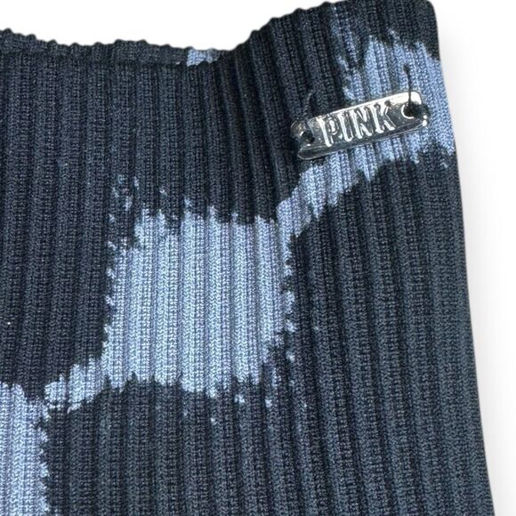 PINK VICTORIA’S SECRET PINK ACTIVE VSX Women’s Black Gray Tie-Dye Ribbed Biker S - Picture 8 of 8